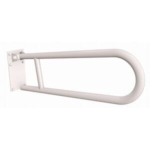 Uchwyt półokrągły uchylny 80cm z płytą Ø32 ANDEX Bez Barier 828/80B stal nierdzewna biały Uchwyt półokrągły uchylny 80cm z płytą Ø32 ANDEX Bez Barier 828/80B stal nierdzewna biały
