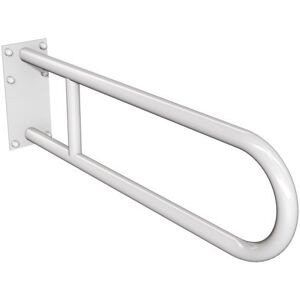 Uchwyt półokrągły stały 60cm z płytą ANDEX Bez Barier 819B stal nierdzewna biały Uchwyt półokrągły stały 60cm z płytą ANDEX Bez Barier 819B stal nierdzewna biały