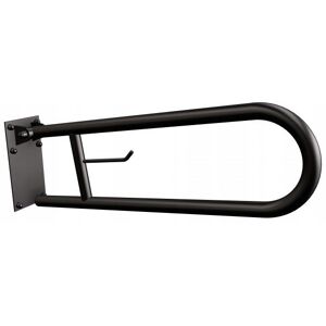 ANDEX Uchwyt półokrągły uchylny 60cm z płytą oraz wieszakiem na papier czarny ANDEX Uchwyt półokrągły uchylny 60cm z płytą oraz wieszakiem na papier czarny