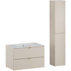 Umywalka Ceramiczna 80Cm I Szafka Łazienkowa Comad Scandi Lava (Zestaw) Umywalka Ceramiczna 80Cm I Szafka Łazienkowa Comad Scandi Lava (Zestaw)