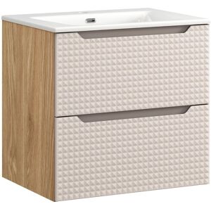 Umywalka Ceramiczna Biała + Szafka Łazienkowa 60Cm Jasna Comad (Zestaw) Umywalka Ceramiczna Biała + Szafka Łazienkowa 60Cm Jasna Comad (Zestaw)