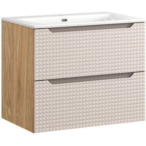 Umywalka Ceramiczna Biała + Szafka Łazienkowa 70Cm Jasna Comad (Zestaw) Umywalka Ceramiczna Biała + Szafka Łazienkowa 70Cm Jasna Comad (Zestaw)
