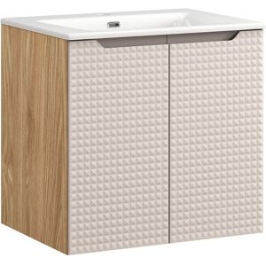 Umywalka Ceramiczna Czarna + Szafka Łazienkowa 60Cm Jasna Comad (Zestaw) Umywalka Ceramiczna Czarna + Szafka Łazienkowa 60Cm Jasna Comad (Zestaw)