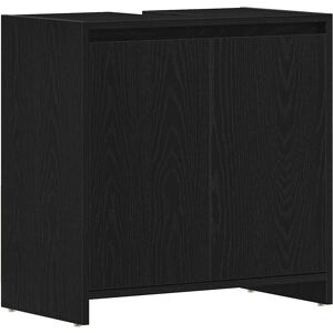 vidaXL Szafka łazienkowa czarny dąb 60x33x60 cm Drewno klejone vidaXL Szafka łazienkowa czarny dąb 60x33x60 cm Drewno klejone