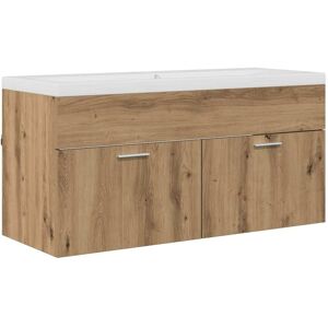 vidaXL Szafka Łazienkowa Dąb rzemieślniczy 100 x 38,5 x 46 cm vidaXL Szafka Łazienkowa Dąb rzemieślniczy 100 x 38,5 x 46 cm