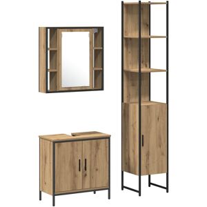 vidaXL Szafka łazienkowa Dąb rzemieślniczy 33x33x185.5 cm Materiał drewnopochodny vidaXL Szafka łazienkowa Dąb rzemieślniczy 33x33x185.5 cm Materiał drewnopochodny