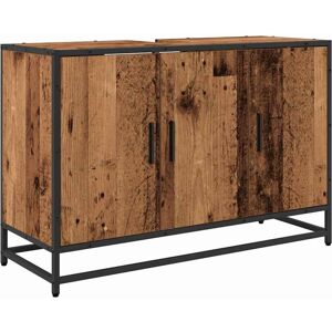 vidaXL Szafka Łazienkowa z drzwiami Stare drewno 90 x 33 x 60 cm vidaXL Szafka Łazienkowa z drzwiami Stare drewno 90 x 33 x 60 cm