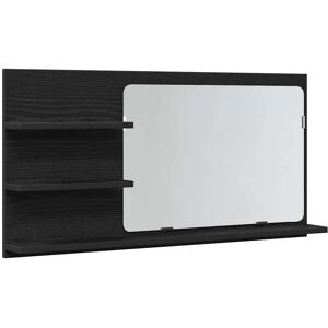 vidaXL Szafka łazienkowa z lustrem Czarny dąb 90x11x45 cm Drewno klejone vidaXL Szafka łazienkowa z lustrem Czarny dąb 90x11x45 cm Drewno klejone