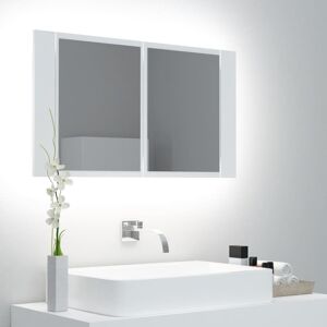 vidaXL Biały LED szafka łazienkowa - 80x12x45 cm vidaXL Biały LED szafka łazienkowa - 80x12x45 cm