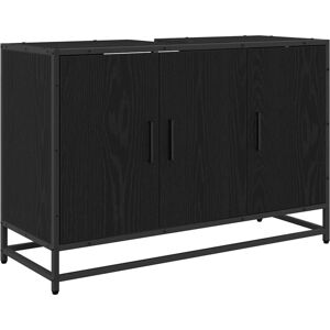 vidaXL Szafka Łazienkowa z przechowywaniem Czarny Dąb 90 x 33 x 60 cm vidaXL Szafka Łazienkowa z przechowywaniem Czarny Dąb 90 x 33 x 60 cm