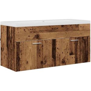 vidaXL Szafka Łazienkowa z szufladą Stare drewno 100 x 38,5 x 46 cm vidaXL Szafka Łazienkowa z szufladą Stare drewno 100 x 38,5 x 46 cm
