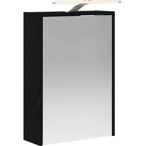 vidaXL Szafka z lustrem do łazienki Czarny Dąb 43 x 16 x 62.5 cm vidaXL Szafka z lustrem do łazienki Czarny Dąb 43 x 16 x 62.5 cm