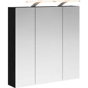 vidaXL Szafka z lustrem do łazienki Czarny Dąb 70 x 14,5 x 70 cm vidaXL Szafka z lustrem do łazienki Czarny Dąb 70 x 14,5 x 70 cm