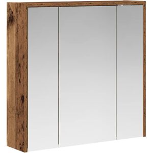 vidaXL Szafka z lustrem do łazienki Stare drewno 63,5 x 16 x 62,5 cm vidaXL Szafka z lustrem do łazienki Stare drewno 63,5 x 16 x 62,5 cm