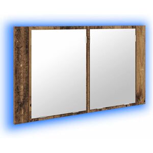 vidaXL Szafka z lustrem do łazienki Stare drewno 80 x 12 x 45 cm vidaXL Szafka z lustrem do łazienki Stare drewno 80 x 12 x 45 cm