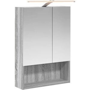 vidaXL Szafka z lustrem do łazienki Szary Sonoma 50 x 14,5 x 70 cm vidaXL Szafka z lustrem do łazienki Szary Sonoma 50 x 14,5 x 70 cm