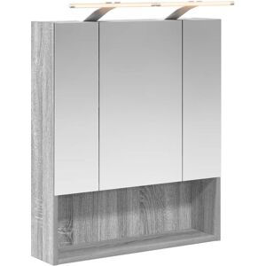 vidaXL Szafka z lustrem do łazienki Szary Sonoma 60 x 14.5 x 70 cm vidaXL Szafka z lustrem do łazienki Szary Sonoma 60 x 14.5 x 70 cm