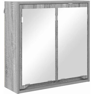vidaXL Szafka z lustrem do łazienki Szary Sonoma 60 x 20 x 60 cm vidaXL Szafka z lustrem do łazienki Szary Sonoma 60 x 20 x 60 cm