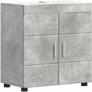 vidaXL Szafka z umywalką do łazienki Betonowy szary 60 x 34 x 63 cm vidaXL Szafka z umywalką do łazienki Betonowy szary 60 x 34 x 63 cm