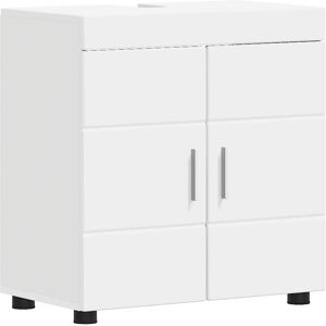 vidaXL Szafka z umywalką do łazienki z drzwiami Biały 60 x 34 x 63 cm vidaXL Szafka z umywalką do łazienki z drzwiami Biały 60 x 34 x 63 cm
