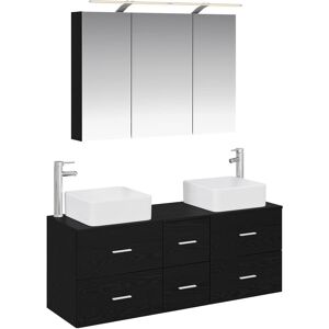 vidaXL Zestaw mebli łazienkowych 4 pcs Czarny dąb vidaXL Zestaw mebli łazienkowych 4 pcs Czarny dąb