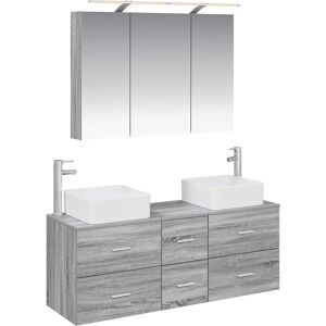 vidaXL Zestaw mebli łazienkowych 4 pcs Szary Sonoma vidaXL Zestaw mebli łazienkowych 4 pcs Szary Sonoma