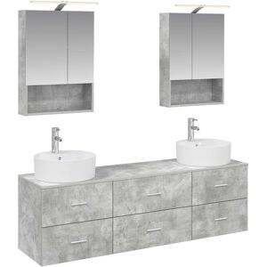 vidaXL Zestaw mebli łazienkowych 5 pcs Betonowy szary vidaXL Zestaw mebli łazienkowych 5 pcs Betonowy szary