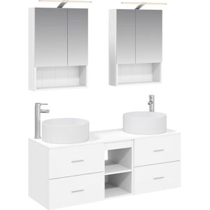 vidaXL Zestaw mebli łazienkowych 5 pcs Biały vidaXL Zestaw mebli łazienkowych 5 pcs Biały