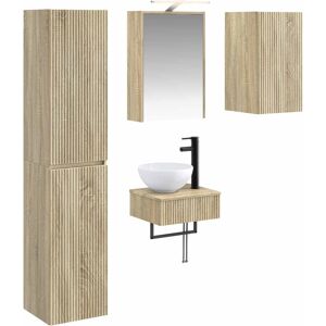 vidaXL Zestaw mebli łazienkowych 5 pcs dąb Sonoma vidaXL Zestaw mebli łazienkowych 5 pcs dąb Sonoma