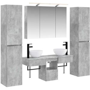 vidaXL Zestaw mebli łazienkowych 6 pcs Betonowy szary vidaXL Zestaw mebli łazienkowych 6 pcs Betonowy szary