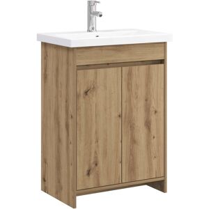 vidaXL Zestaw mebli łazienkowych Dąb artisan 61 x 40 x 84,5 cm vidaXL Zestaw mebli łazienkowych Dąb artisan 61 x 40 x 84,5 cm