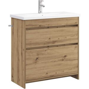vidaXL Zestaw mebli łazienkowych Dąb artisan 81 x 40 x 84,5 cm vidaXL Zestaw mebli łazienkowych Dąb artisan 81 x 40 x 84,5 cm