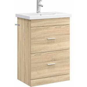 vidaXL Zestaw mebli łazienkowych dąb Sonoma 61 x 40 x 84,5 cm vidaXL Zestaw mebli łazienkowych dąb Sonoma 61 x 40 x 84,5 cm