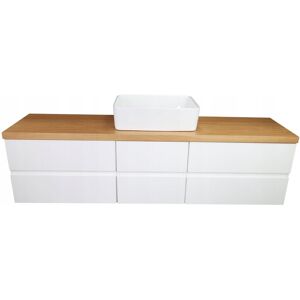 MEBLICO ZESTAW ŁAZIENKOWY POD UMYWALKĘ Z BLATEM DĄB 120 CM MDF BIAŁY LAKIER MEBLICO ZESTAW ŁAZIENKOWY POD UMYWALKĘ Z BLATEM DĄB 120 CM MDF BIAŁY LAKIER