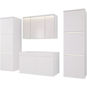 3xE Living Zestaw mebli do łazienki, Biały Matowy / Biały Matowy, 160 x 130 cm 3xE Living Zestaw mebli do łazienki, Biały Matowy / Biały Matowy, 160 x 130 cm