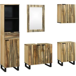 vidaXL Zestaw mebli łazienkowych z szufladą z półką 5 pcs vidaXL Zestaw mebli łazienkowych z szufladą z półką 5 pcs