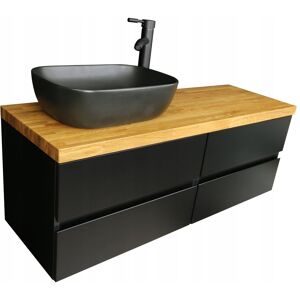 MEBLICO ZESTAW POD UMYWALKĘ 120 CM LAKIER CZARNY MAT + BLAT LITY DĄB MEBLICO ZESTAW POD UMYWALKĘ 120 CM LAKIER CZARNY MAT + BLAT LITY DĄB