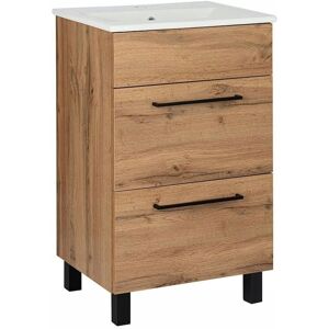 Astor Zestaw Szafka Z Umywalką 50 cm Dąb Wotan 2 Szuflady Stojąca Cichy Domyk Astor Zestaw Szafka Z Umywalką 50 cm Dąb Wotan 2 Szuflady Stojąca Cichy Domyk