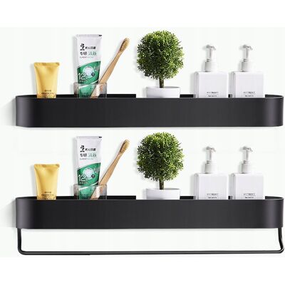 Inny producent 2xPółka pod prysznic 60cm Czarna metalowa w klej Inny producent 2xPółka pod prysznic 60cm Czarna metalowa w klej