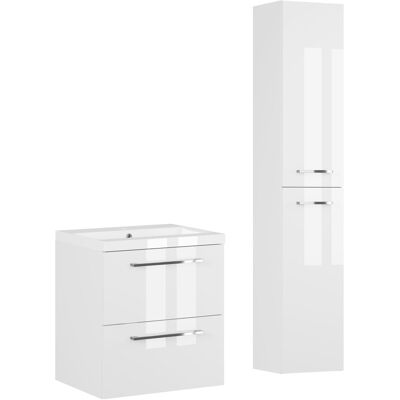 Astor Biały Zestaw do Łazienki 50cm Szafka z Umywalką Słupek Aster Astor Biały Zestaw do Łazienki 50cm Szafka z Umywalką Słupek Aster