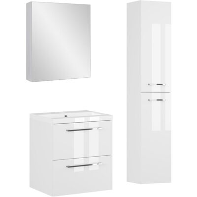Astor Biały Zestaw do Łazienki 50cm Szafka z Umywalką Słupek Szafka z Lustrem Aster Astor Biały Zestaw do Łazienki 50cm Szafka z Umywalką Słupek Szafka z Lustrem Aster
