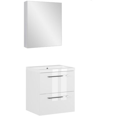 Astor Biały Zestaw do Łazienki 50cm Szafka z Umywalką Szafka z Lustrem Aster Astor Biały Zestaw do Łazienki 50cm Szafka z Umywalką Szafka z Lustrem Aster