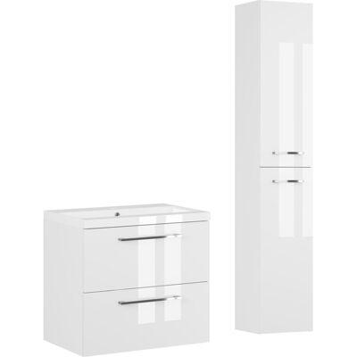 Astor Biały Zestaw do Łazienki 60cm Szafka z Umywalką Słupek Aster Astor Biały Zestaw do Łazienki 60cm Szafka z Umywalką Słupek Aster