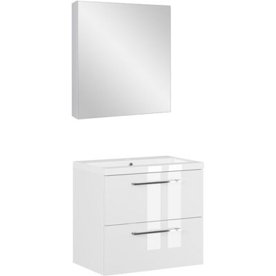 Astor Biały Zestaw do Łazienki 60cm Szafka z Umywalką Szafka z Lustrem Aster Astor Biały Zestaw do Łazienki 60cm Szafka z Umywalką Szafka z Lustrem Aster