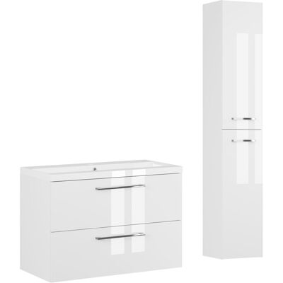 Astor Biały Zestaw do Łazienki 80cm Szafka z Umywalką Słupek Aster Astor Biały Zestaw do Łazienki 80cm Szafka z Umywalką Słupek Aster