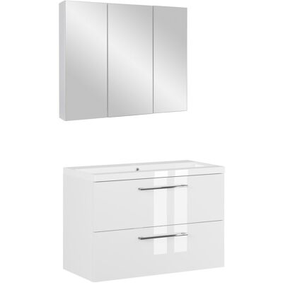 Astor Biały Zestaw do Łazienki 80cm Szafka z Umywalką Szafka z Lustrem Aster Astor Biały Zestaw do Łazienki 80cm Szafka z Umywalką Szafka z Lustrem Aster