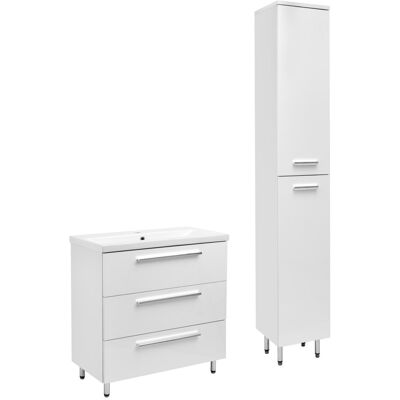 Astor Biały Zestaw do Łazienki Stojący 80cm Szafka z Umywalką Słupek Bryza Astor Biały Zestaw do Łazienki Stojący 80cm Szafka z Umywalką Słupek Bryza