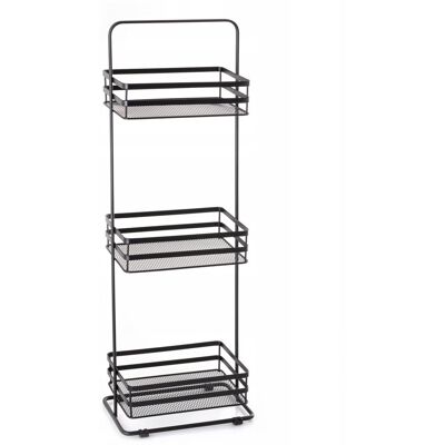 CZARNY STALOWY REGAŁ ŁAZIENKOWY Z TRZEMA PÓŁKAMI 75x26x17cm AWD INTERIOR CZARNY STALOWY REGAŁ ŁAZIENKOWY Z TRZEMA PÓŁKAMI 75x26x17cm AWD INTERIOR