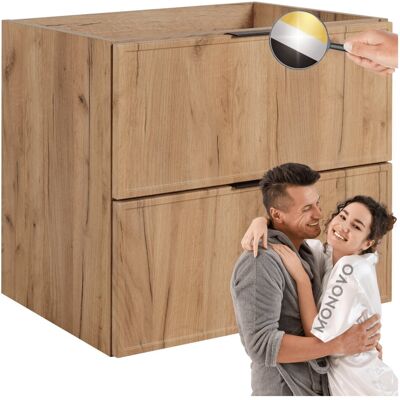 Inny producent Elegancka Stylowa Szafka do Łazienki Wisząca Pod Umywalkę 60 cm Złoty Dąb Retro SLIM Inny producent Elegancka Stylowa Szafka do Łazienki Wisząca Pod Umywalkę 60 cm Złoty Dąb Retro SLIM
