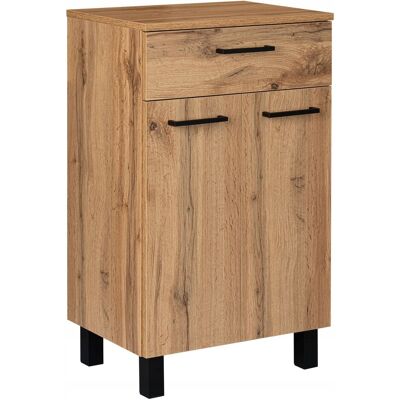 Astor Komoda łazienkowa 50 cm dąb wotan z szufladą i czarnymi nogami Astor Komoda łazienkowa 50 cm dąb wotan z szufladą i czarnymi nogami
